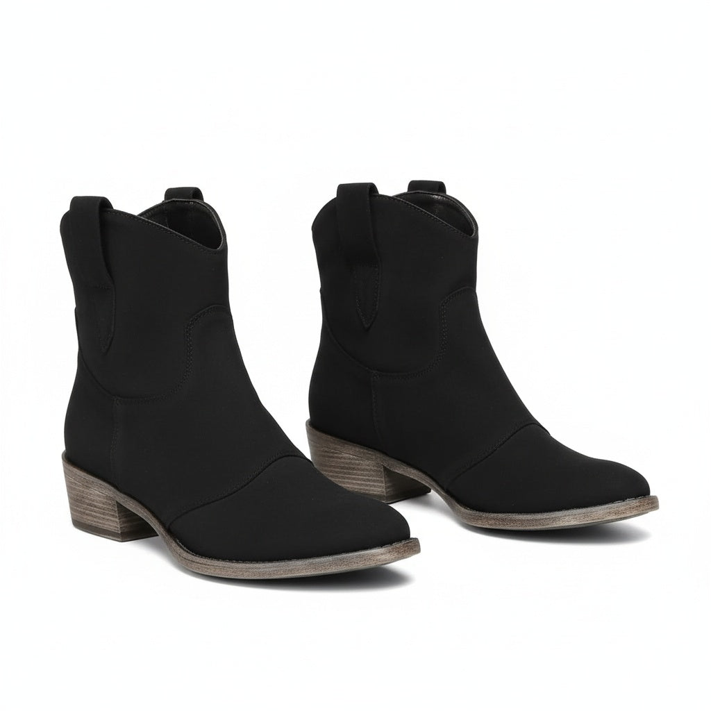 Rugged Western Style Ankle Boots