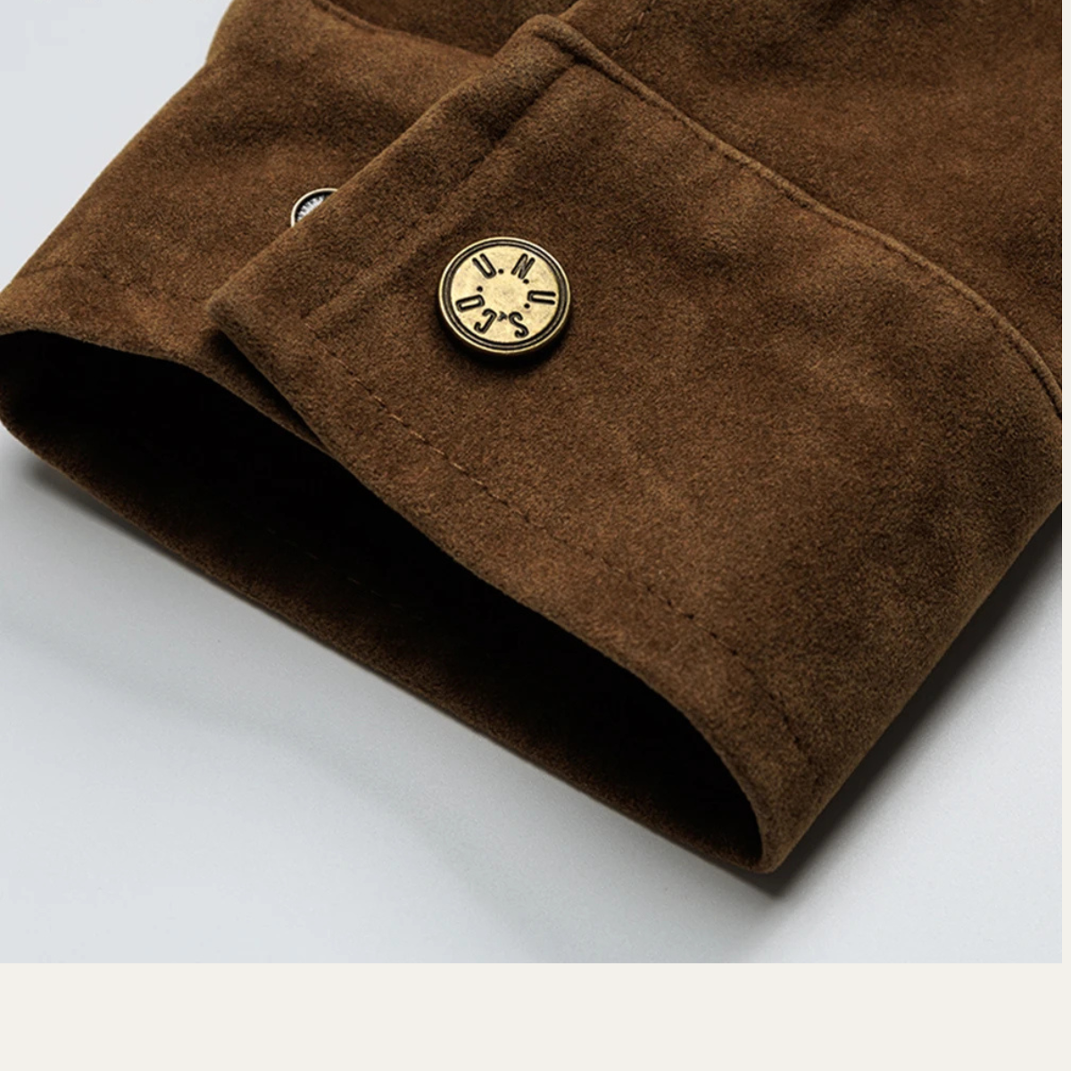 Men's Suede Bomber Jacket Zip Up Retro Style
