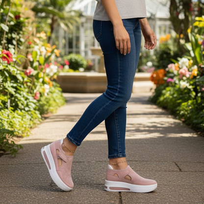 Fashionable Cut Out Canvas High Top Sneakers
