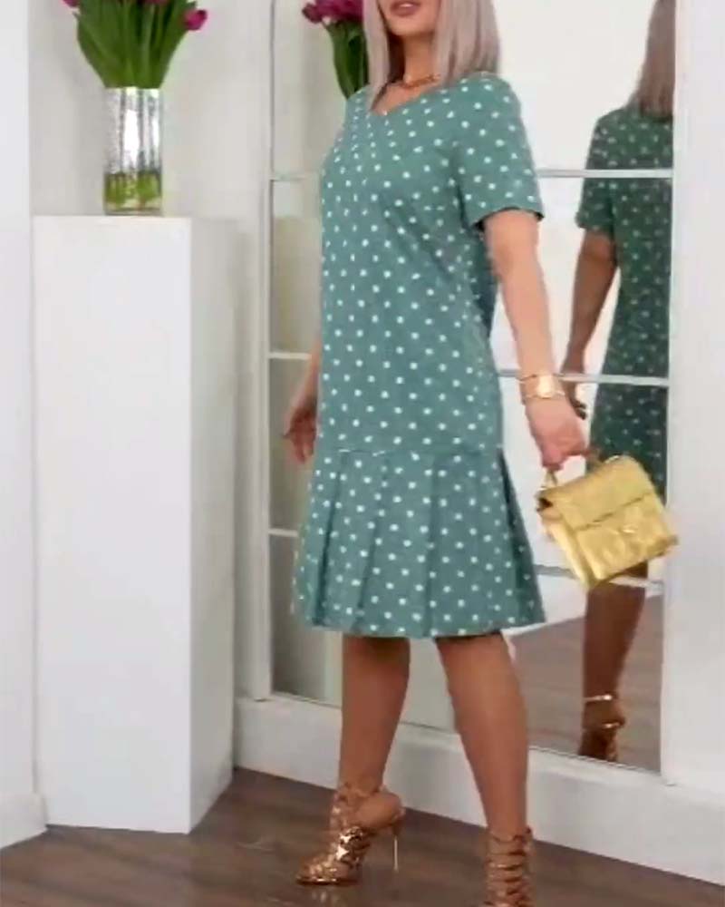 Fun Dot Pattern Summer Dress