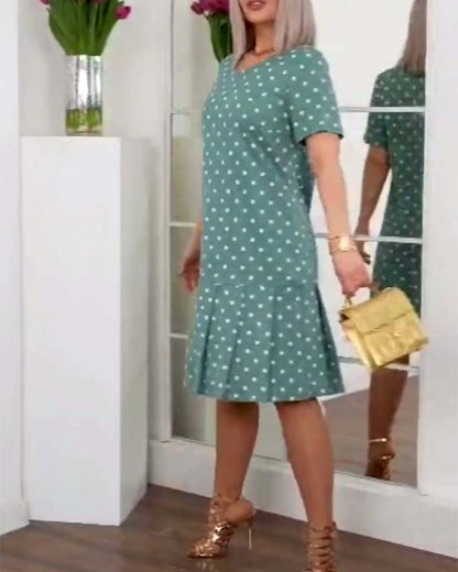 Fun Dot Pattern Summer Dress