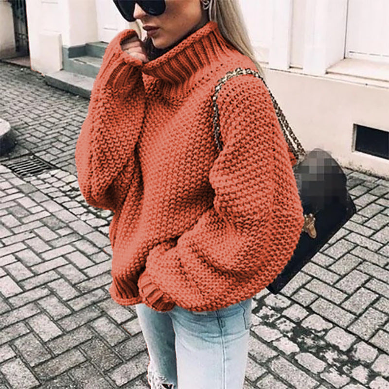 Women's Chunky Knit Turtleneck Sweater