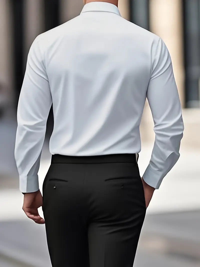 Men's Long Sleeve Button Down Dress Shirt
