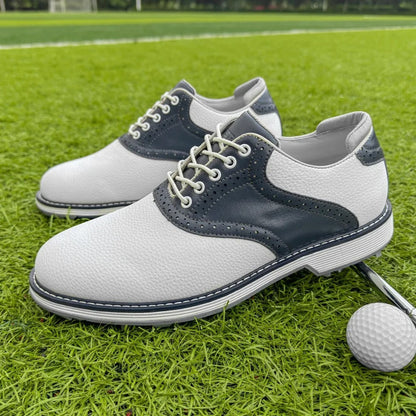 Classic Golf Shoes Leather Brown