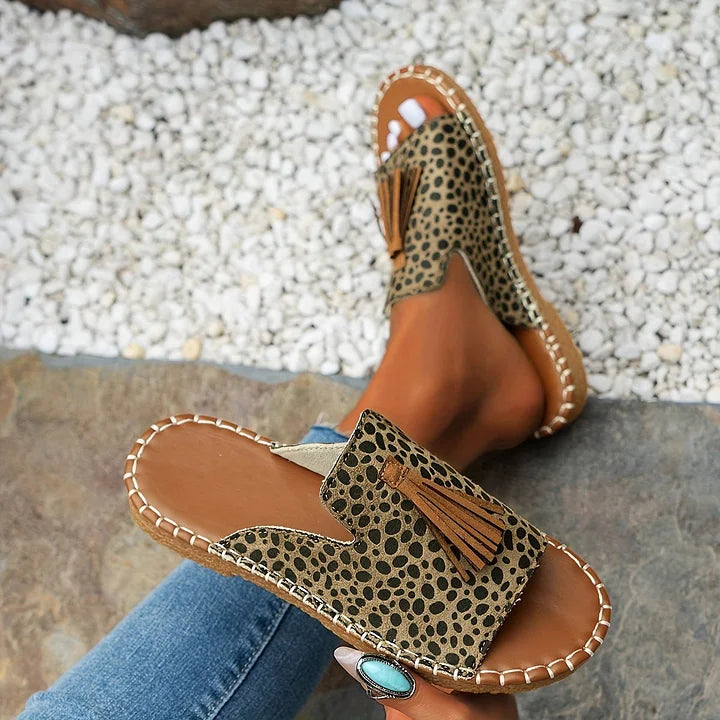 Relaxed Fit Slip On Sandals