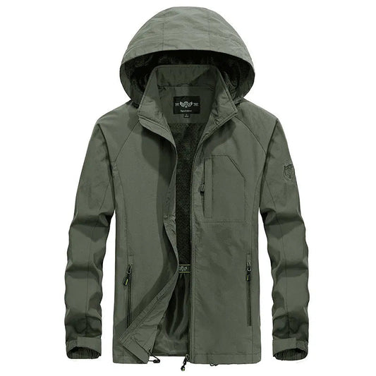 Waterproof Outdoor Jacket Detachable Hood All-Weather - VibreMode