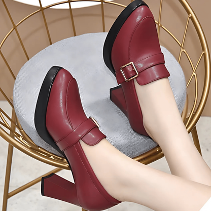 Women's Chunky Heel Sandals Platform Buckle