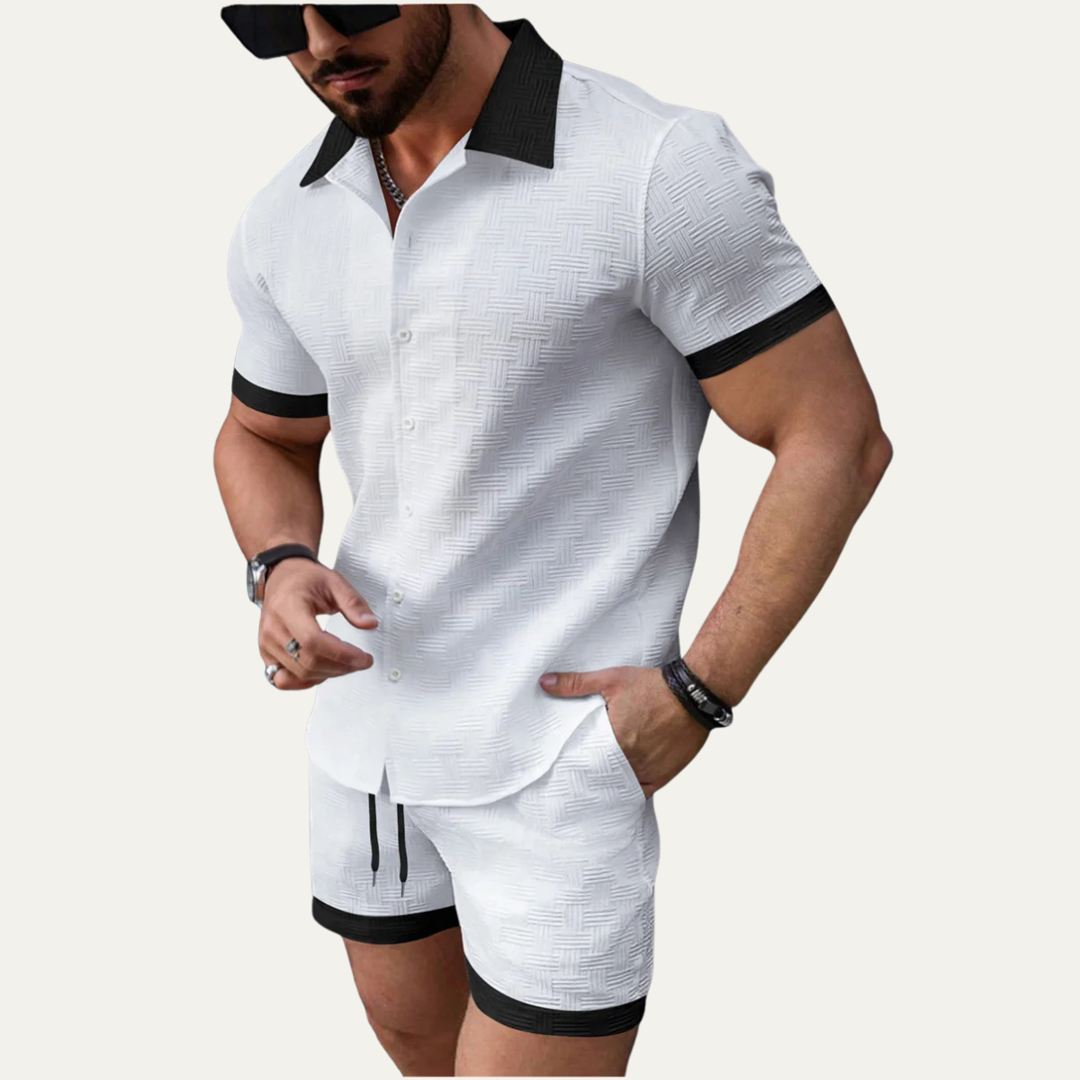 Men's Lightweight Shirt And Shorts Set