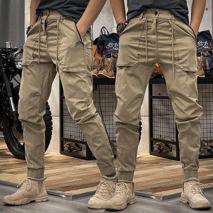 Men's Cargo Pants Stretchable Rugged Beige - VibreMode