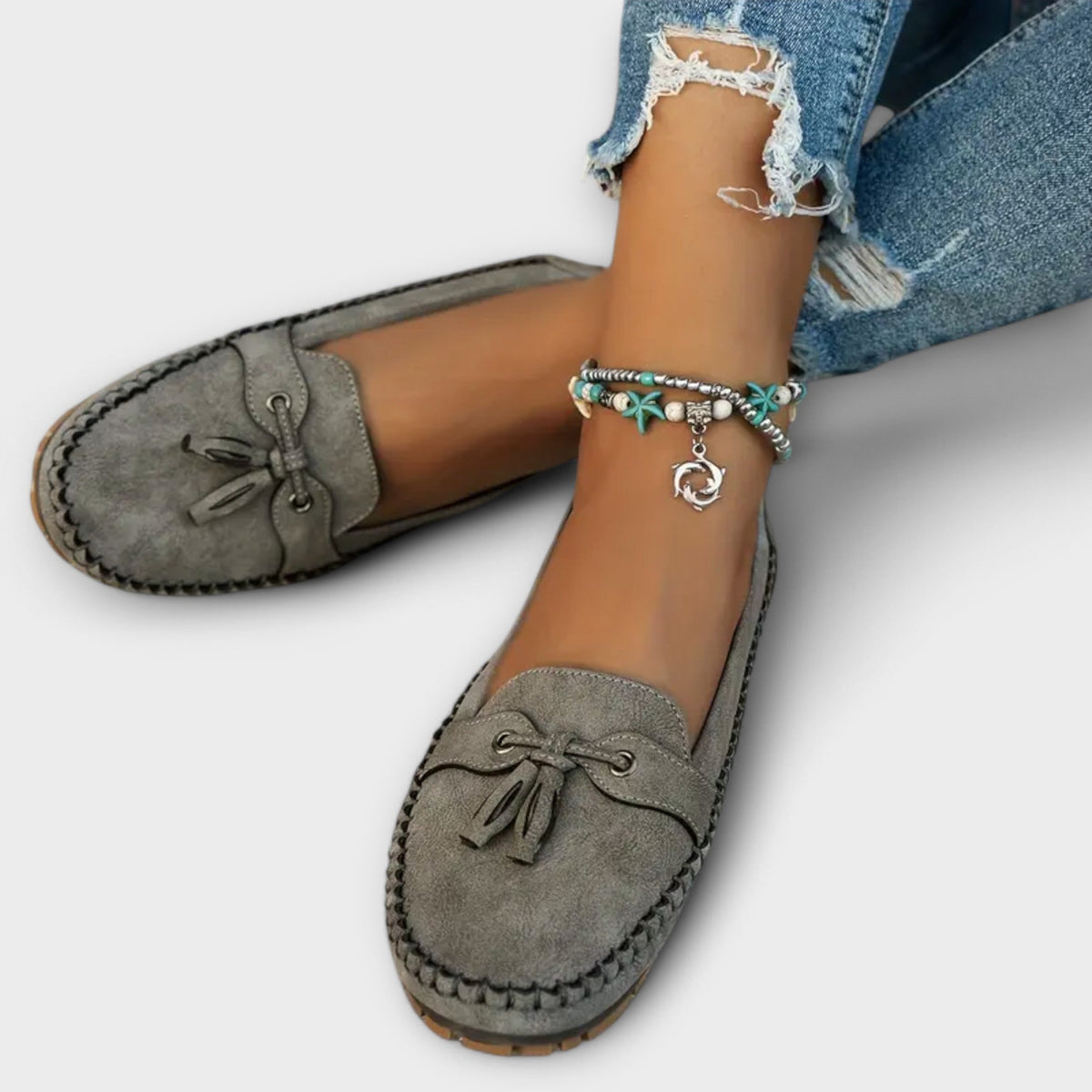 Comfortable Womens Summer Flat Tassel Loafers