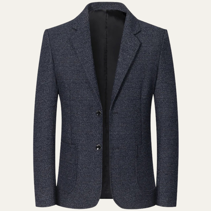 Men's Plaid Blazer Jacket Vintage Checkered Wool