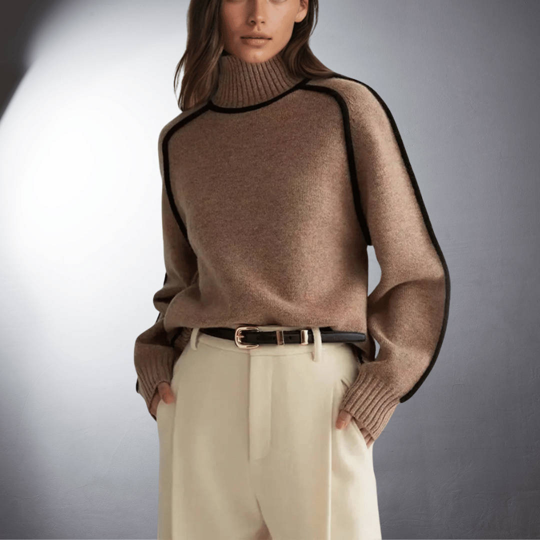 Women's Turtleneck Sweater Modern Knit