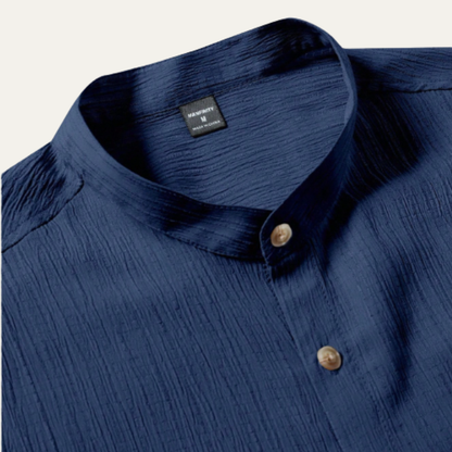 Men's Button Up Shirt And Shorts Set Cotton