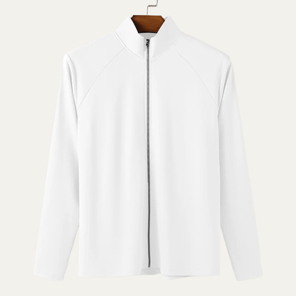 Men's Slim Fit Turtleneck Zip Up Shirt
