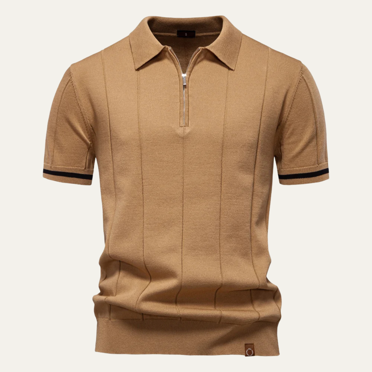San Marino Men's Slim Fit Polo Zip Up Shirt - VibreMode