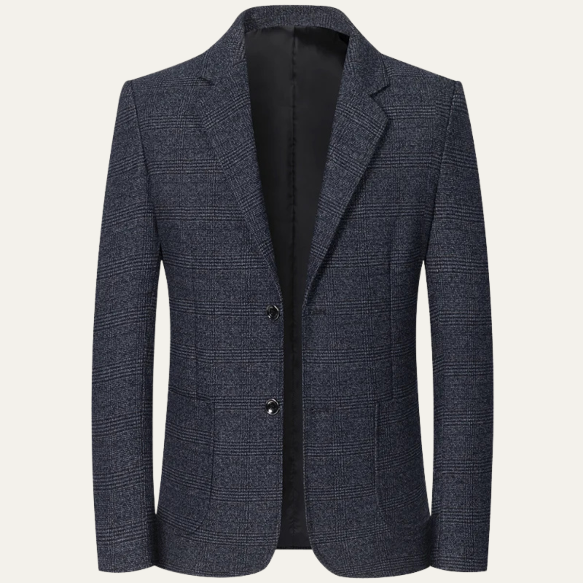 Men's Plaid Blazer Jacket Vintage Checkered Wool - VibreMode