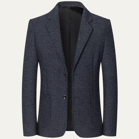 Men's Plaid Blazer Jacket Vintage Checkered Wool - VibreMode