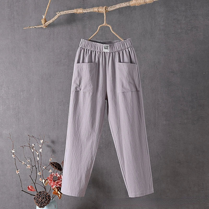 Lightweight Women's Casual Summer Pants with Pockets