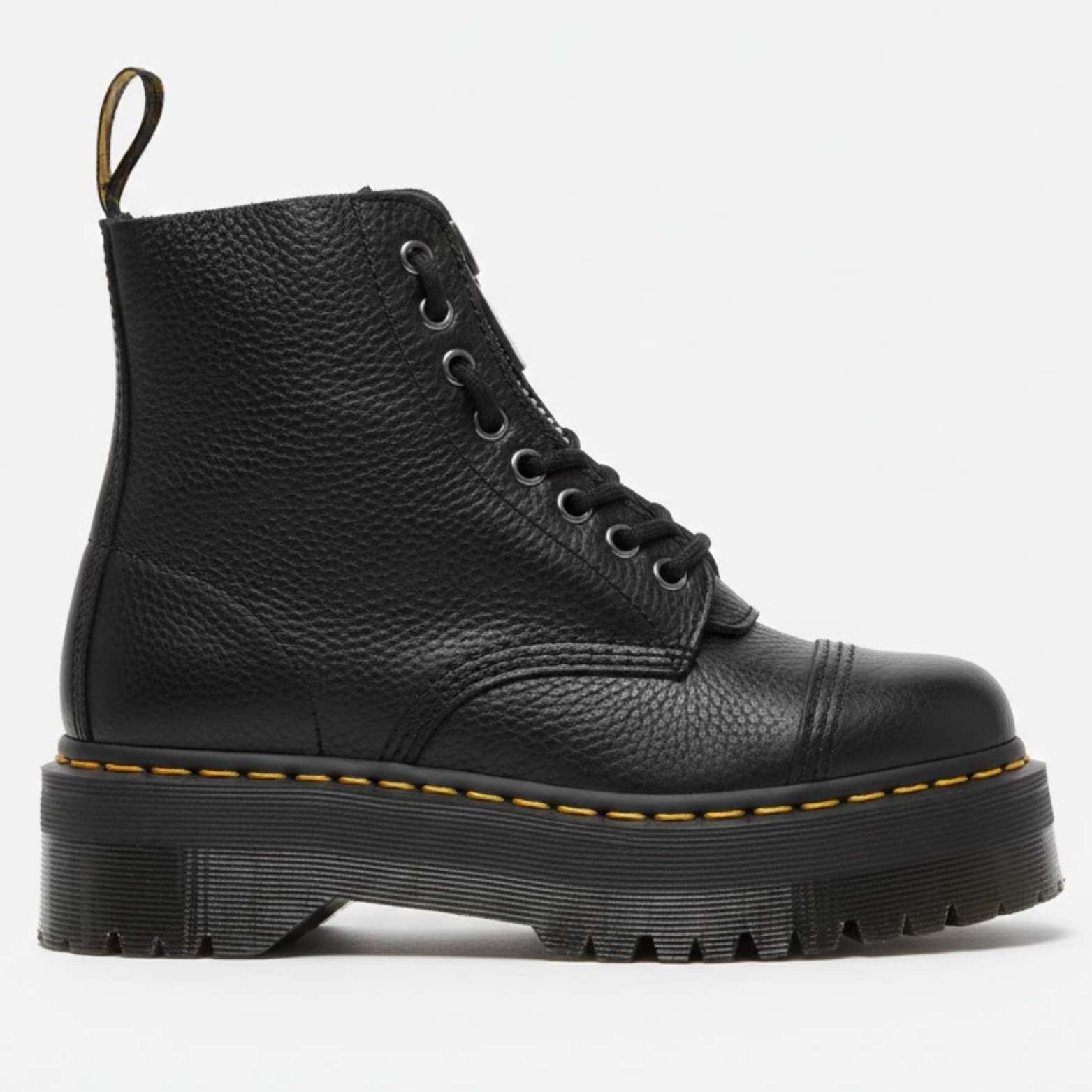 Trendy Leather Biker Boots Zip Up Winter Shoes - VibreMode