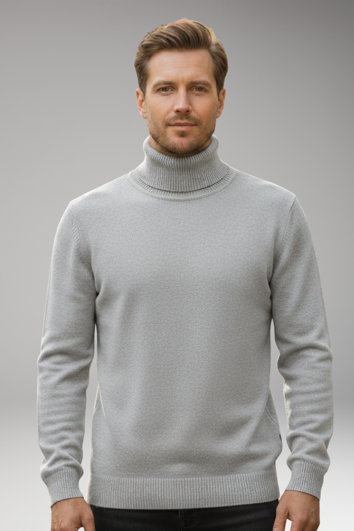 Men's High Neck Knitted Sweater