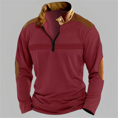 Contrast Color Male Sweatshirt Jacket