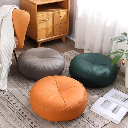 Japanese Style Nappa Leather Cushion Minimalist Comfort - VibreMode