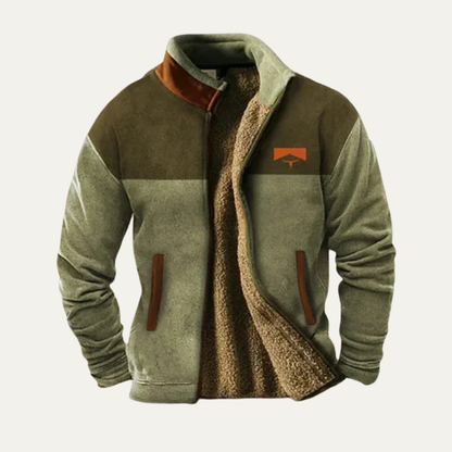 Mens Vintage Sherpa Lined Winter Coat