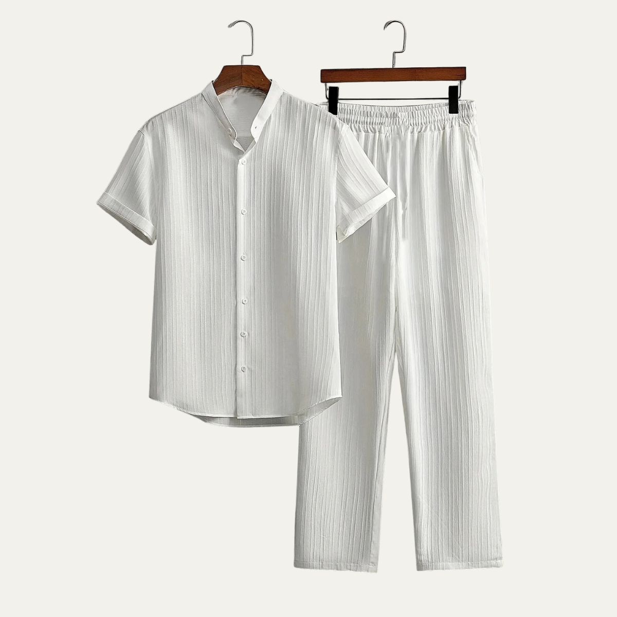Men's Casual Short Sleeve Shirt Pants Set