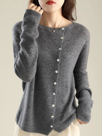 Women's V-Neck Cardigan Button Front
