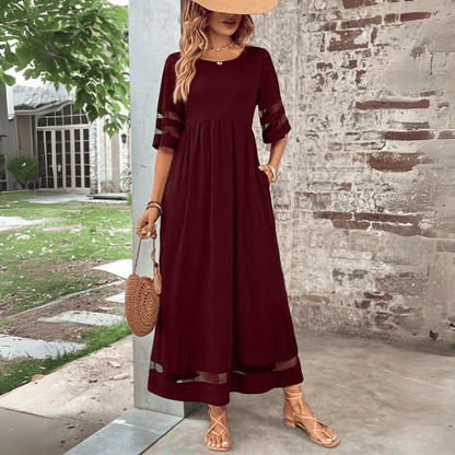 Chic Long Sleeve Evening Maxi Dress