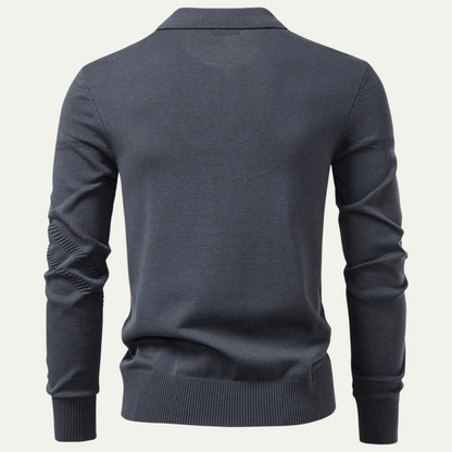 Men's Lightweight Knit Polo Sweater