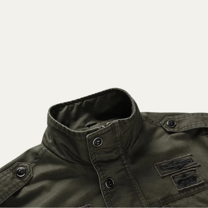 Men's Cotton Cargo Jacket With Pockets