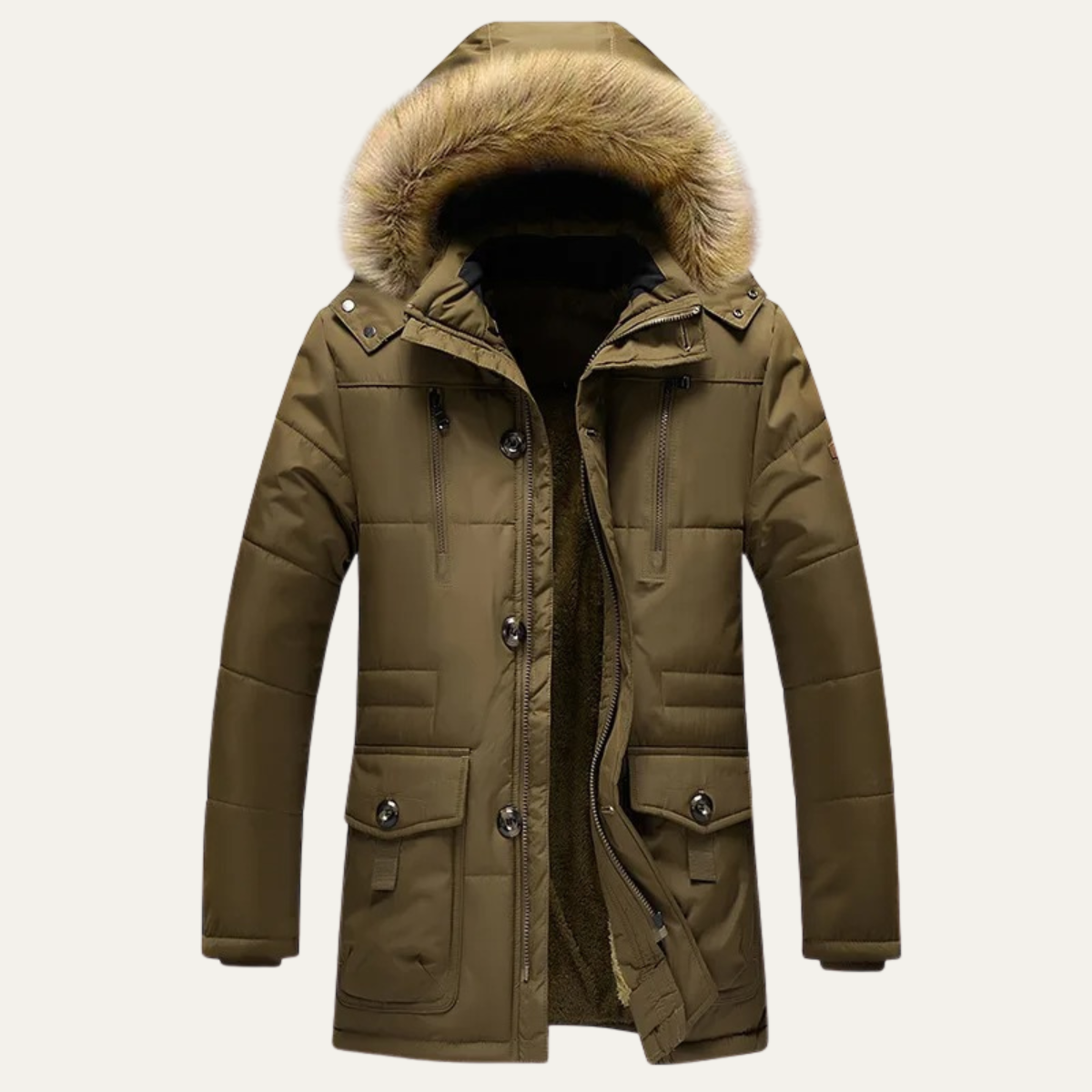 Men's Waterproof Down Parka Jacket - VibreMode