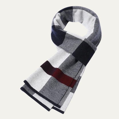 Men's Classic Plaid Scarf Wool Knit