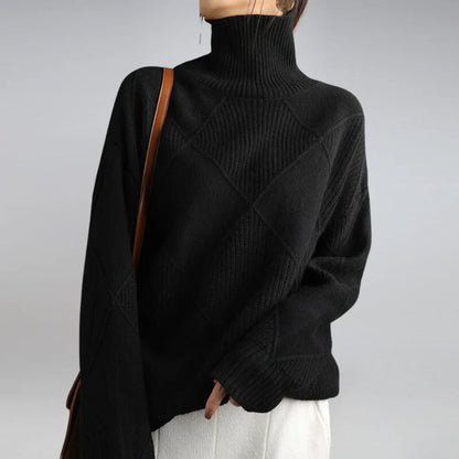 Women's Turtleneck Sweater Soft Knit Classic