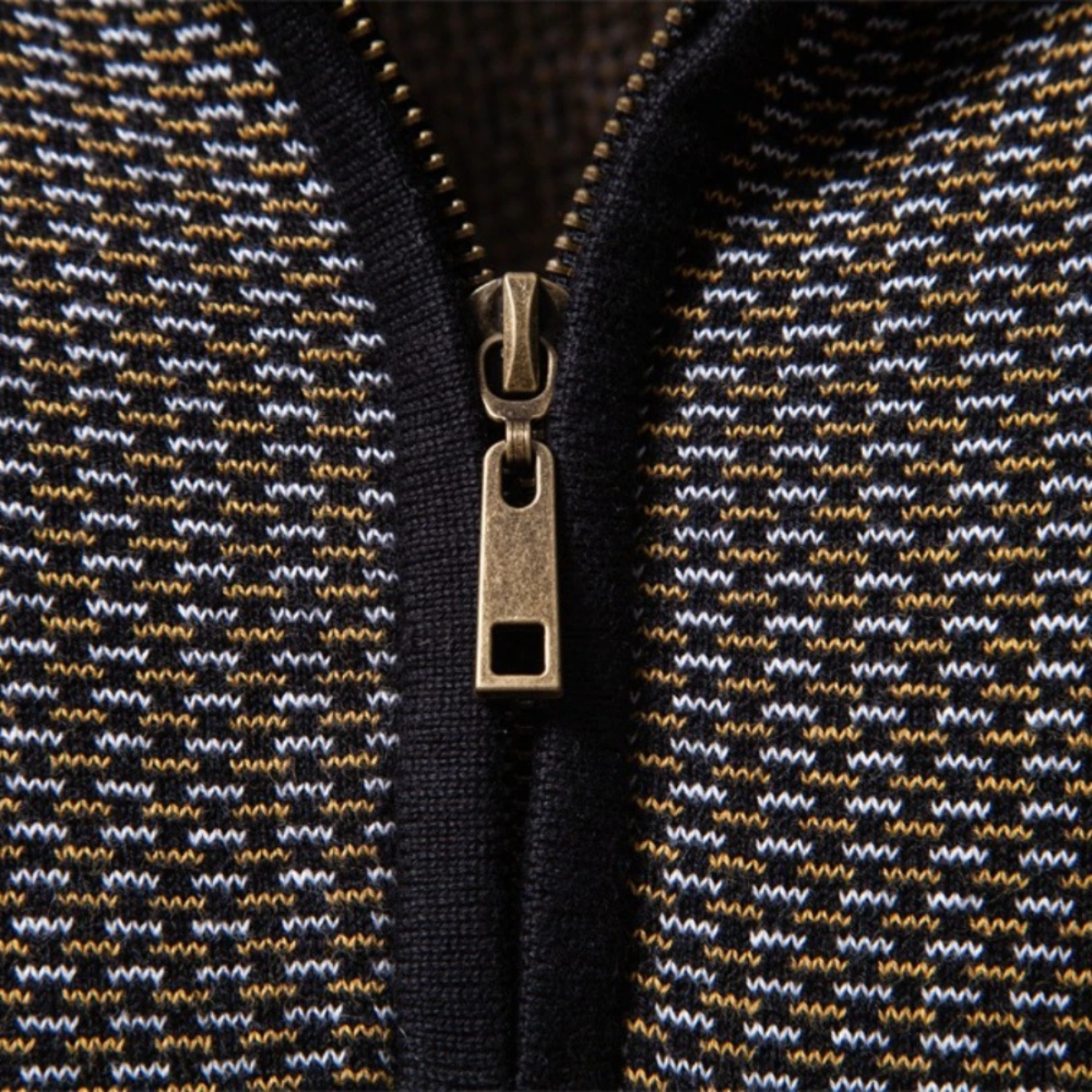 Men's Knitted Quarter Zip Sweater