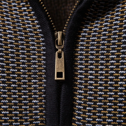 Men's Knitted Quarter Zip Sweater