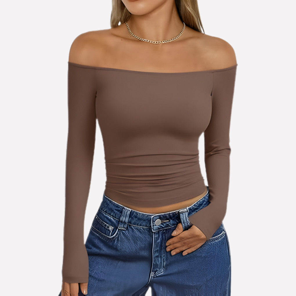 Women's Off The Shoulder Long Sleeve Blouse