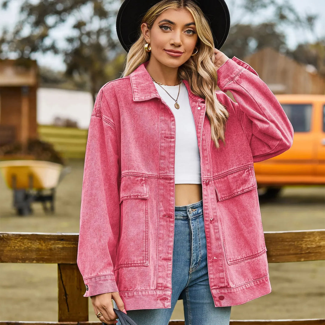 Women's Classic Denim Jacket Vintage Blue