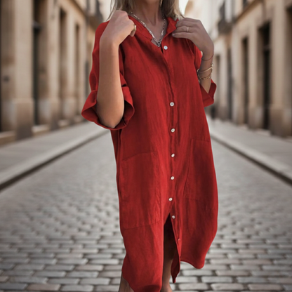 Women’s Oversized Button Down Shirt Dress