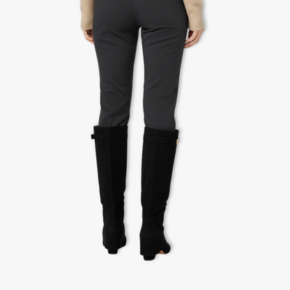Ladies Tall Slim Metal Clamp Boots