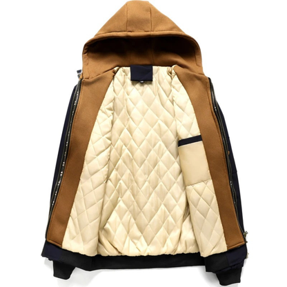 Men's Fleece Lined Hooded Bomber Jacket