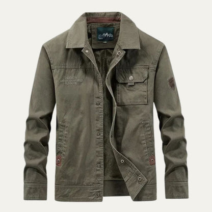 Men's Tactical Cargo Jacket Waterproof Multi-Pocket