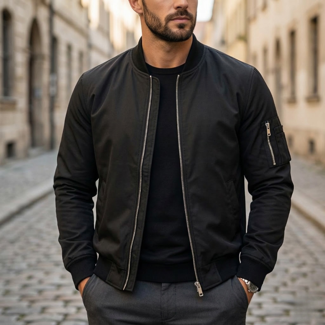 Men’s Bomber Jacket Zip Up Casual Lightweight Outerwear