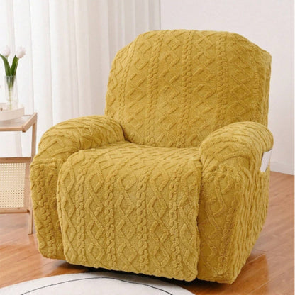Plush Recliner Sofa Cover Soft Non-Slip Winter