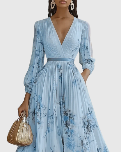 Elegant Floral Sleeveless Midi Dress for Women
