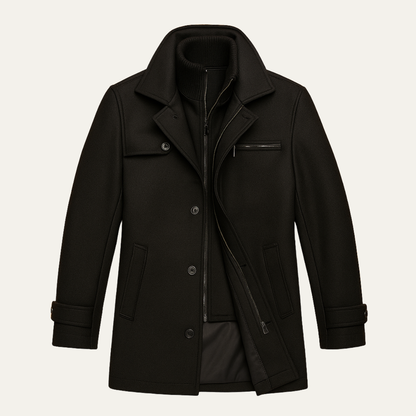 Men's Waterproof Long Jacket Adjustable Cuffs
