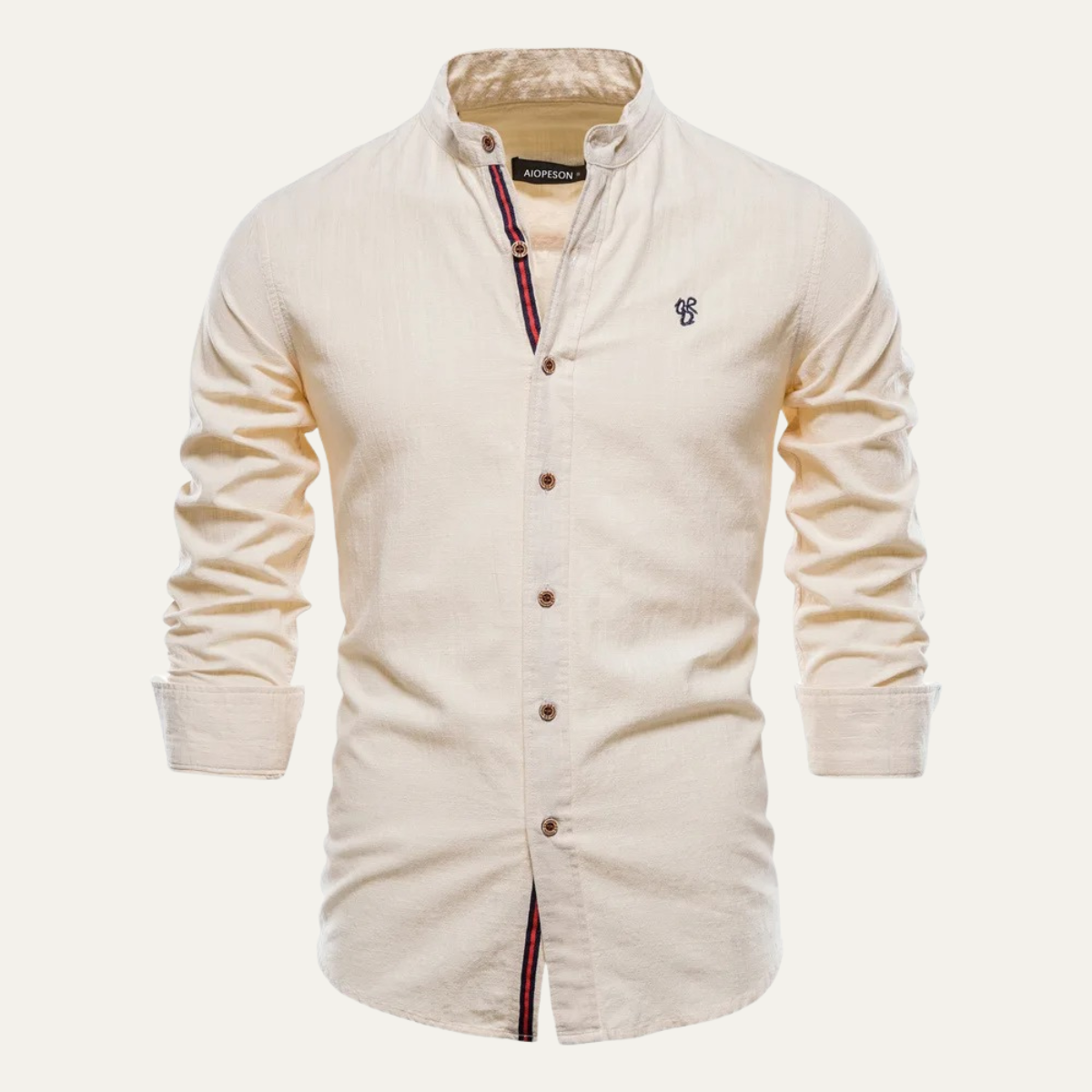 Men's Slim Fit Casual Shirt Stand Collar