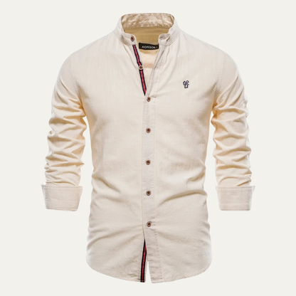 Men's Slim Fit Casual Shirt Stand Collar