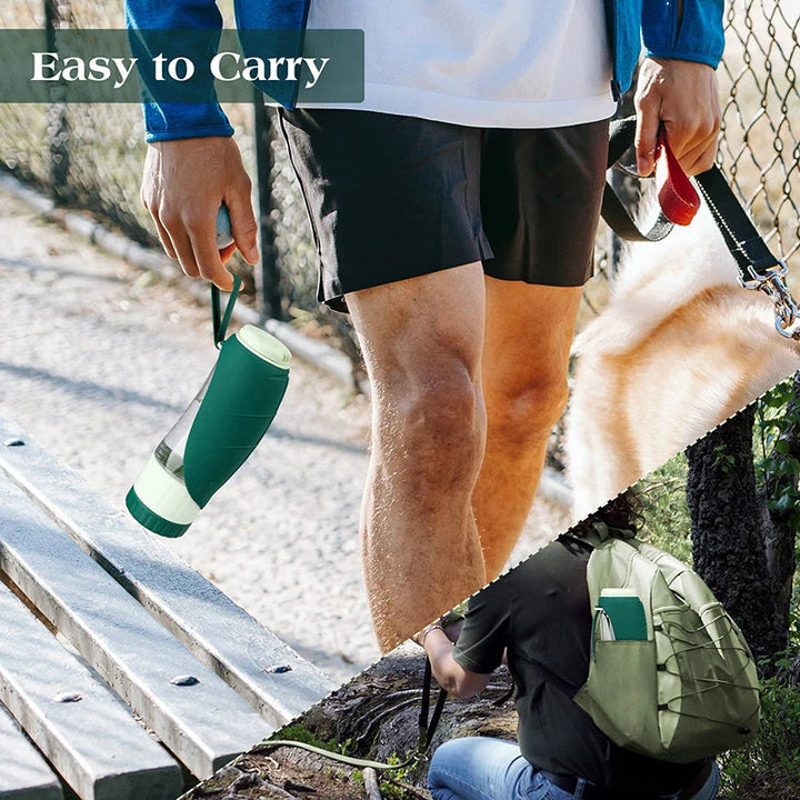Portable Dog Water Food Bottle 2-In-1 Design